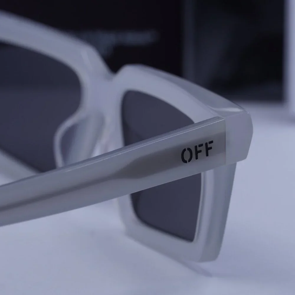 Off-White OERI142 WINDSOR 0907 Square Sunglasses – Shiny Grey